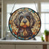 Cockapoo Black Stained Glass Effect Suncatcher